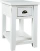 Jofran Inc. Artisan's Craft Distressed Weathered White Chairside Table-0