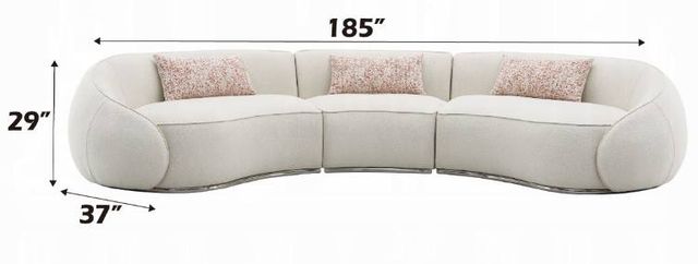 ACME Furniture Sahara 3-Piece Beige Sectional Sofa-2