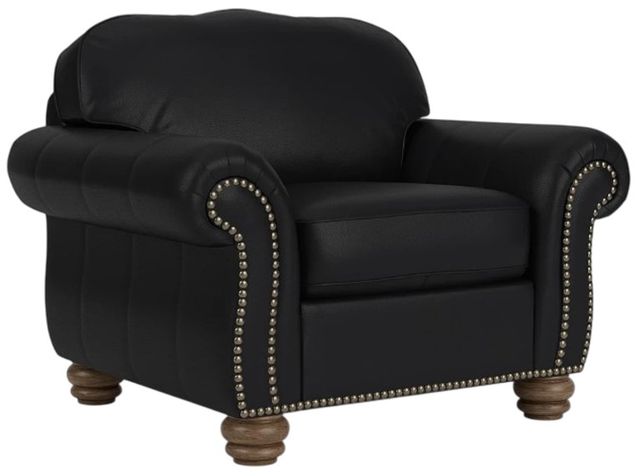 Flexsteel® Customizable Bexley Leather Chair with Nailhead Trim-0