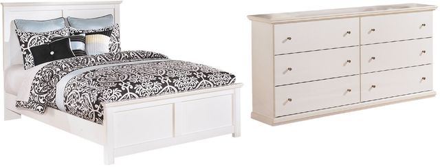 Signature Design by Ashley® Bostwick Shoals 2-Piece White Queen Panel Bed Set-0