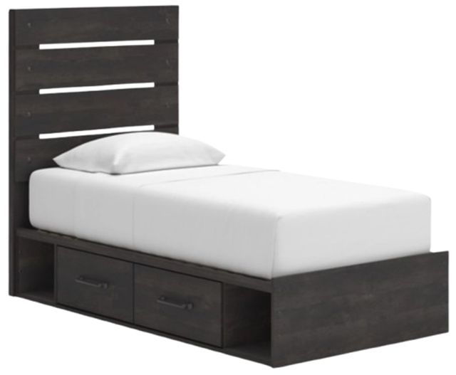 Signature Design by Ashley® Delmorta Dark Gray 4-Drawer Youth Twin Storage Panel Bed-0