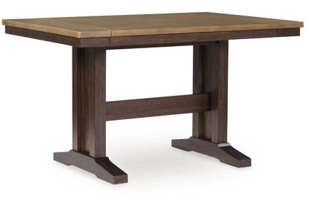 Signature Design by Ashley® Rylandeen Light Brown Counter Extendable Table with Dark Brown Base-0