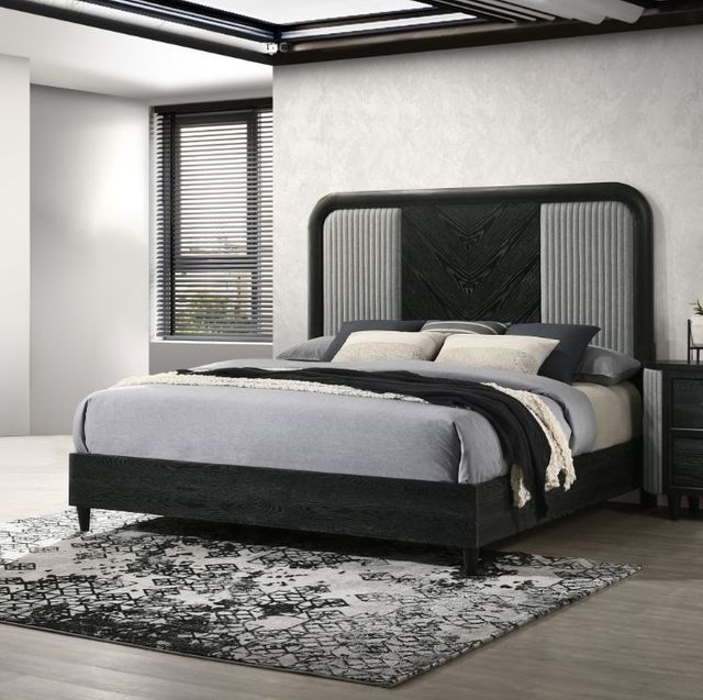 New Classic® Home Furnishings Skyline Onyx Queen Panel Bed-1