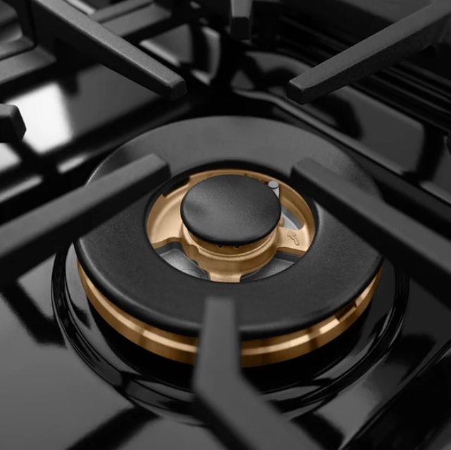 ZLINE Paramount 36" 5.2 cu. ft. Black Satin Stainless Steel Paramount Dual Fuel Range with 6 Brass Burners Gas Cooktop and Electric Convection Oven-3
