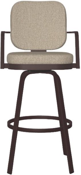 Amisco Customizable Dorsey Upholstered Swivel Bar Stool-1
