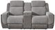 Corinthian Furniture Jenner Charcoal/Gray Power Reclining Loveseat with Power Headrest and Console-1