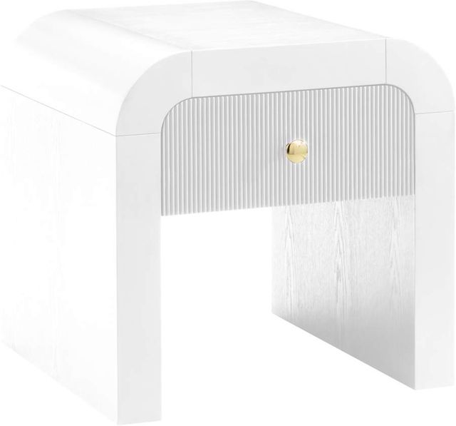 Meridian Furniture Artisto White End Table-1