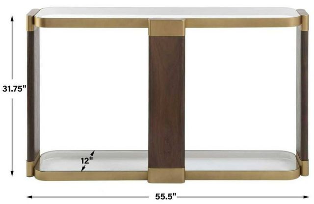 Uttermost® Ryles Gold/Walnut Console Table-2