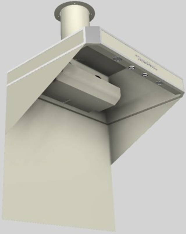 Vent-A-Hood® A Series 36" Biscuit Retro Style Wall Mounted Range Hood-2