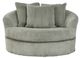 Signature Design by Ashley® Lindyn Fog Oversized Swivel Accent Chair-1