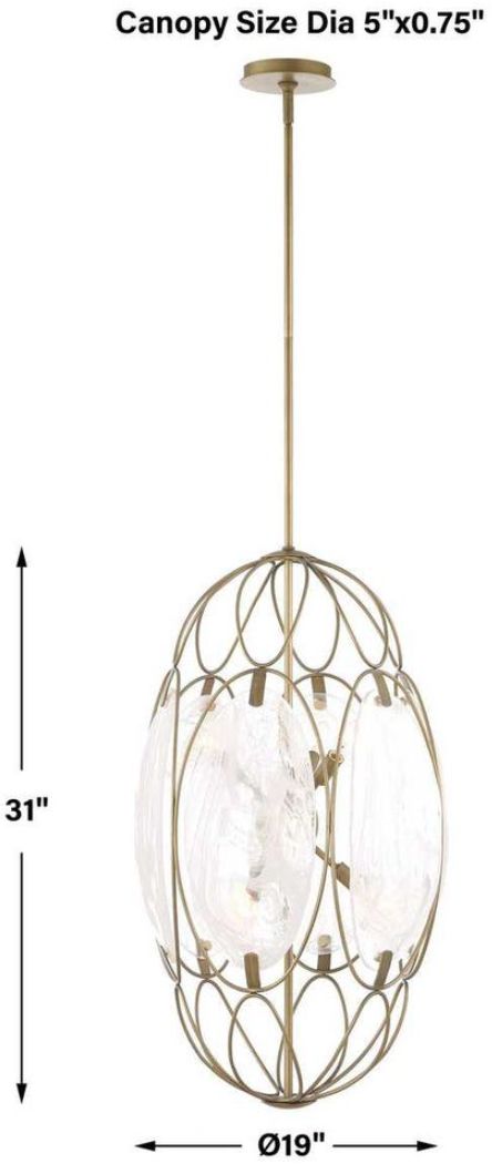 Uttermost® Valencia Gold 6-Light Pendant-2