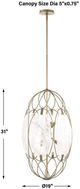 Uttermost® Valencia Gold 6-Light Pendant-2