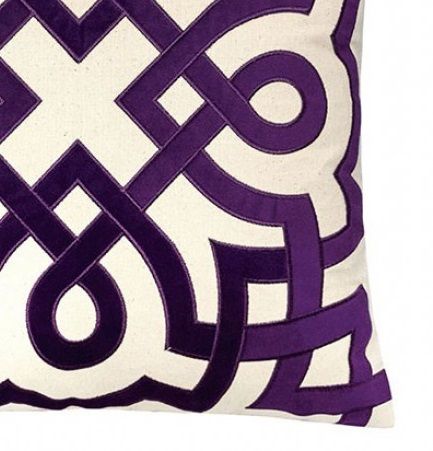 Furniture of America® Jorj Beige/Purple Accent Pillow-1
