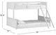 HH2 Home Capri White Twin over Full Youth Bunk Bed with Ladder-2