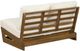 Linon Bluffton White/Natural Wooden Outdoor Bench with Cushion-4