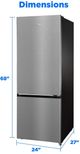 Midea 24” 11.5 Cu. Ft. Stainless Steel Counter Depth Bottom Freezer Refrigerator with Reversible Door-3