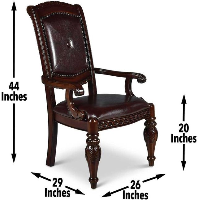 Steve Silver Co. Antoinette Brown Cherry Arm Chair-1