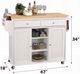 ACME Furniture Tullarick Natural/White Kitchen Cart-2