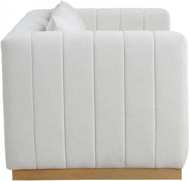 Meridian Furniture Lucia Cream Linen Textured Loveseat-2