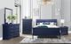 Global Furniture USA Charlie Blue Full Sleigh Bed with LED-3