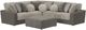 Jackson Furniture Canyon 4-Piece Fawn/Umber Modular Sectional and Ottoman-0