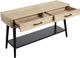 Magnussen Home® Fletcher Driftwood Sofa Table with Black Base-2