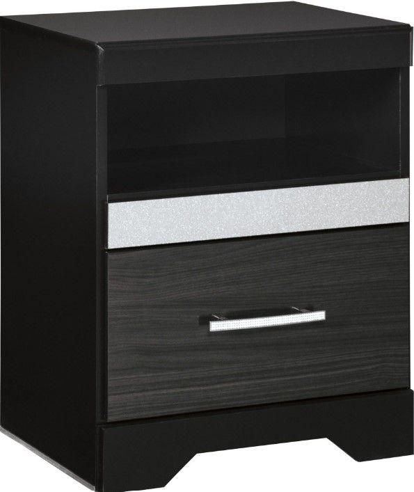 Signature Design by Ashley® Starberry 6-Piece Black Queen Storage Panel Bed Set-3