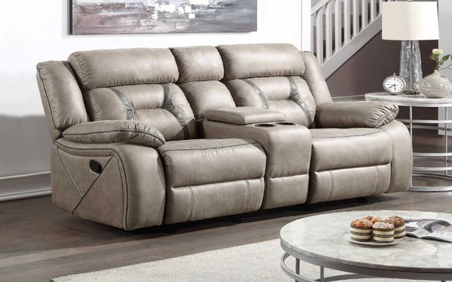 Steve Silver Co. Tyson Gray Manual Reclining Loveseat-2