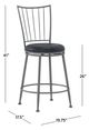HH2 Home Slemmons Gray Swivel Counter Stool-3