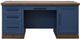 Legends Home Nora Blue Denim/Whiskey Executive Desk-0