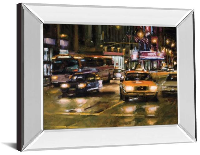 Classy Art Radio City New York City by Desmond O’Hagan Mirror Framed Wall Art-1