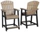 Signature Design by Ashley® Fairen Trail 2-Piece Black/Driftwood Outdoor Counter Stool Set-1