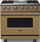 Viking® 5 Series 36" Golden Hour Pro Style Dual Fuel (NG) Range with Polished Chrome Trim-0