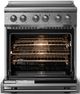 Viking® 5 Series 30" Stainless Steel Pro Style Induction Range with Polished Chrome Trim-1