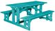 C R Plastics Turquoise Rectangular Picnic Table-0