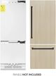ZLINE Autograph Edition 30" 16.1 Cu. Ft. Panel Ready Built In Counter Depth Bottom Freezer Refrigerator with Matte Black Accents-2