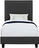 Elements International Erica Charcoal Upholstered Twin Platform Bed-3