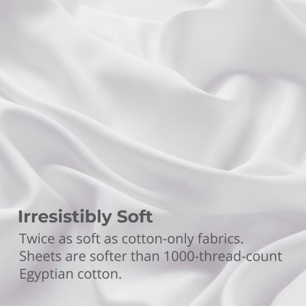 Cariloha Aloha 4-Piece White Twin Soft Sheet Set-3
