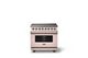 Viking® 5 Series 36" Blush Pro Style Induction Range with Polished Chrome Trim-3