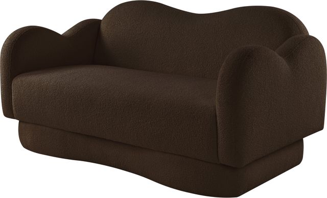 Meridian Furniture Bloom Brown Teddy Fabric Loveseat-2