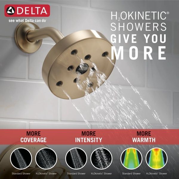 Delta Trinsic® H2Okinetic® Champagne Bronze Single Handle Shower Trim-1