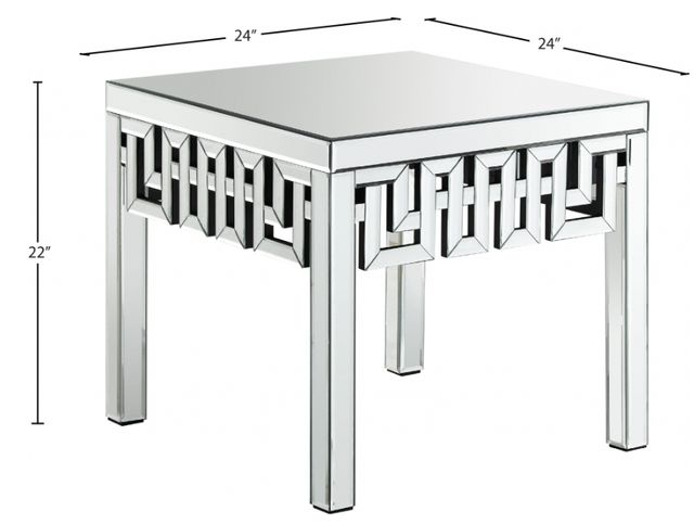 Meridian Furniture Aria Mirrored End Table-1