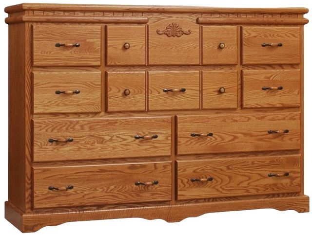 Wolfcraft Furniture Vintage Brown 10-Drawer Dresser-0
