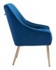 Zuo® Mira Blue/Gold Dining Chair-2