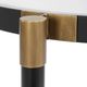Uttermost® Chadid Glass Top Side Table with Black Frame and Gold Accents-5
