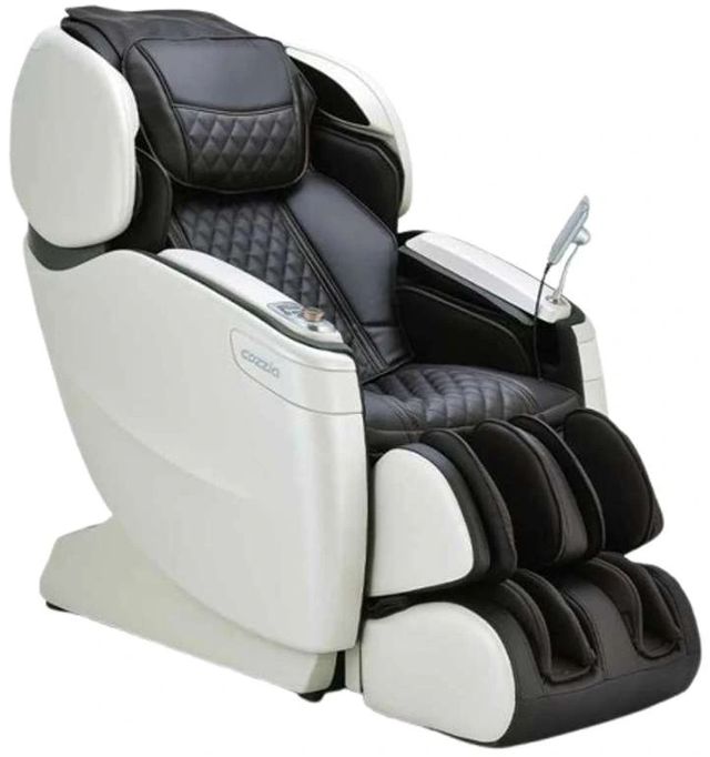 Cozzia® Qi™ SE Espresso/Pearl White Power Massage Chair-0
