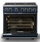 Viking® 7 Series 36" Slate Blue Pro Style Natural Gas Range-1