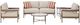 Signature Design by Ashley® Bluff Trail 5-Piece Beige/Brown Aluminum/Fabric Outdoor Conversation Set-2