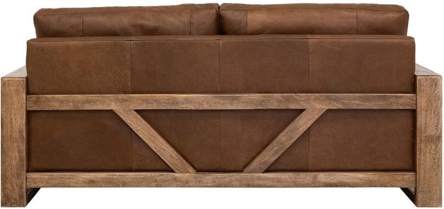 International Furniture Direct Ancora Brown Leather Loveseat-1