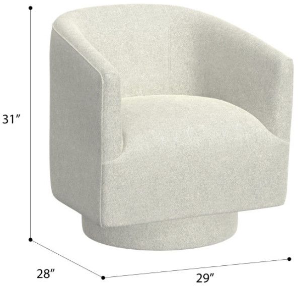 Emerald Home Brylee White Swivel Chair-2